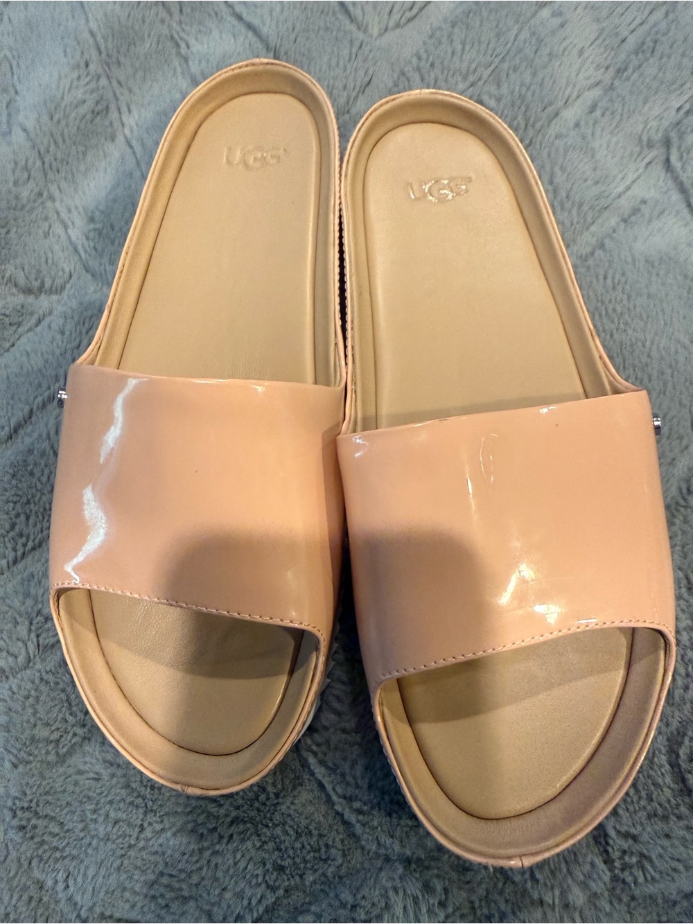 UGG Women’s Blush Pink Patent Slide Sandals